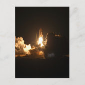 Space Shuttle Earth Orbital Spacecraft Night Canva Briefkaart (Voorkant)