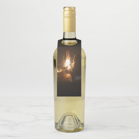 Space Shuttle Earth Orbital Spacecraft Night Canva Flessenhanger (Op fles)