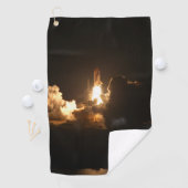 Space Shuttle Earth Orbital Spacecraft Night Canva Golfhanddoek (Insitu)