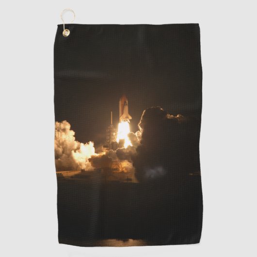 Space Shuttle Earth Orbital Spacecraft Night Canva Golfhanddoek (Voorkant)