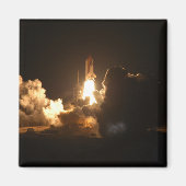 Space Shuttle Earth Orbital Spacecraft Night Canva Magneet (Voorkant)