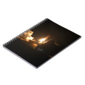 Space Shuttle Earth Orbital Spacecraft Night Canva Notitieboek (Linkerzijde)