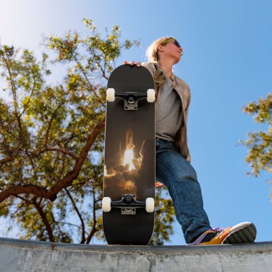 Space Shuttle Earth Orbital Spacecraft Night Canva Skateboard (Buiten 1)