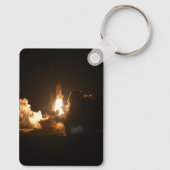 Space Shuttle Earth Orbital Spacecraft Night Canva Sleutelhanger (Achterkant)