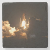 Space Shuttle Earth Orbital Spacecraft Night Canva Stenen Onderzetter (Voorkant)