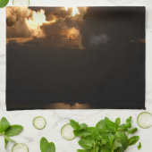 Space Shuttle Earth Orbital Spacecraft Night Canva Theedoek (Gevouwen)