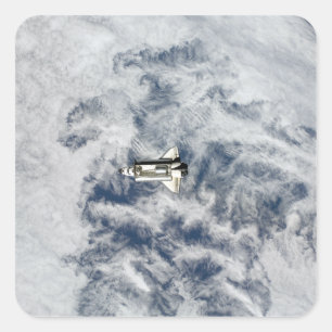 Space Shuttle Endeavor 11 Vierkante Sticker