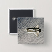Space Shuttle Endeavor 13 Vierkante Button 5,1 Cm (Voorkant /achterkant)