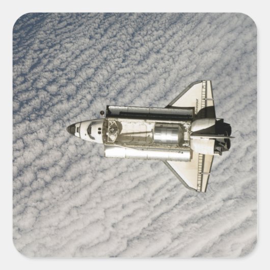 Space Shuttle Endeavor 13 Vierkante Sticker (Voorkant)
