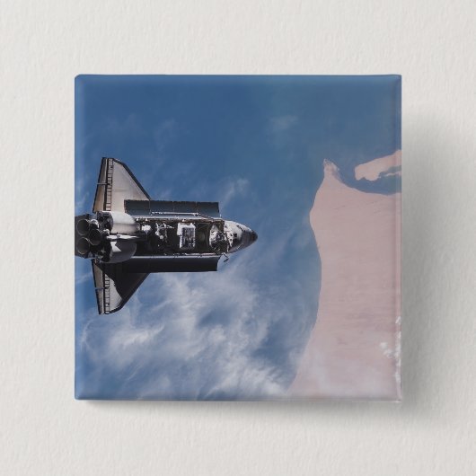 Space Shuttle Endeavor 19 Vierkante Button 5,1 Cm (Voorkant)