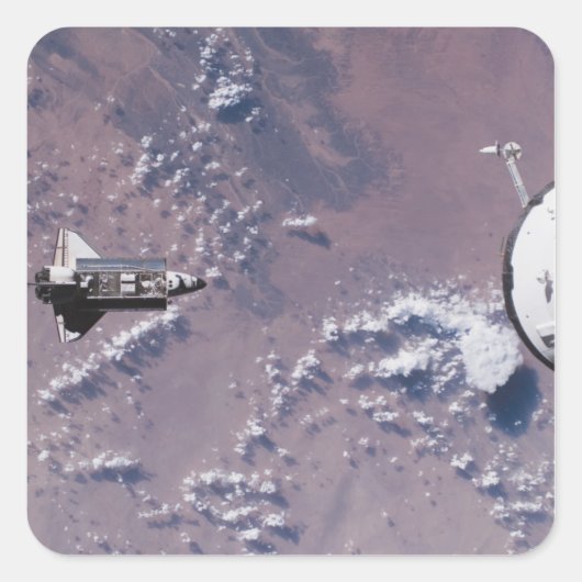 Space Shuttle Endeavor 20 Vierkante Sticker (Voorkant)
