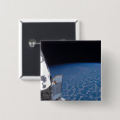 Space Shuttle Endeavor 24 Vierkante Button 5,1 Cm (Voorkant /achterkant)