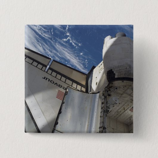 Space Shuttle Endeavor 25 Vierkante Button 5,1 Cm (Voorkant)