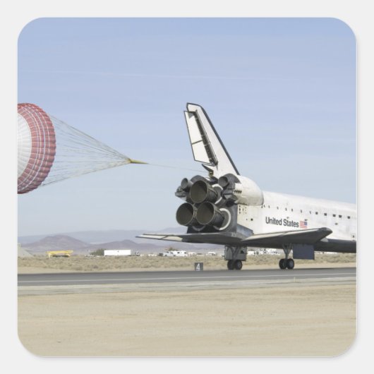 Space Shuttle Endeavor 4 Vierkante Sticker (Voorkant)