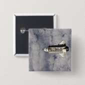 Space Shuttle Endeavor 6 Vierkante Button 5,1 Cm (Voorkant /achterkant)