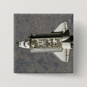 Space Shuttle Endeavor 7 Vierkante Button 5,1 Cm