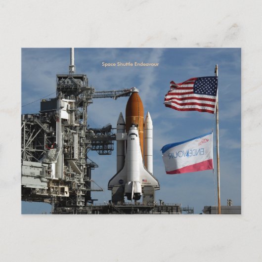 Space Shuttle Endeavor Briefkaart (Voorkant)