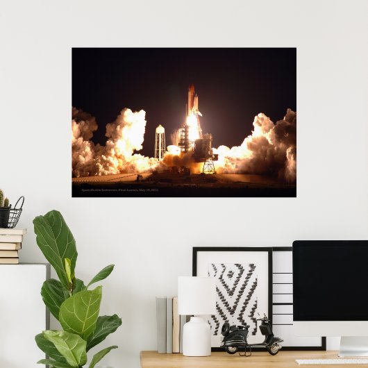 Space Shuttle Endeavor Final Launch Poster Imprime (Bureau à domicile)