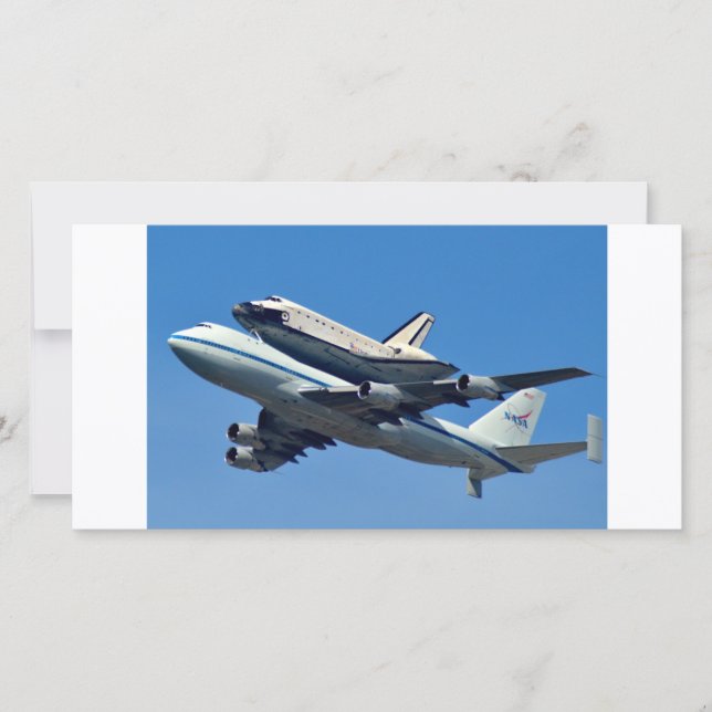 Space Shuttle Endeavor-fotokaart (Voorkant)