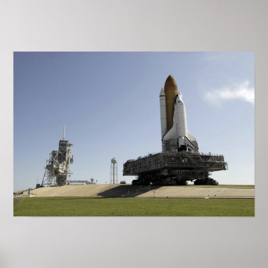 Space Shuttle Endeavor nadert de lancering p Poster (Voorkant)