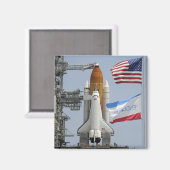 Space Shuttle Endeavor op het lanceerpad 3 Magneet (Voorkant / Achterkant)