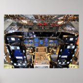 Space Shuttle Endeavor OV-105 Cockpit Poster (Voorkant)