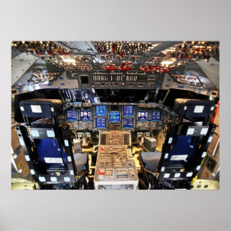 Space Shuttle Endeavor OV-105 Cockpit Poster
