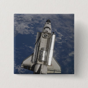 Space Shuttle Endeavor Vierkante Button 5,1 Cm