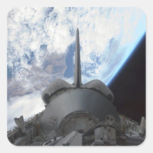 Space Shuttle Endeavor's laadbay 3 Vierkante Sticker (Voorkant)