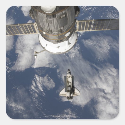 Space Shuttle Endeavour 8 Vierkante Sticker (Voorkant)