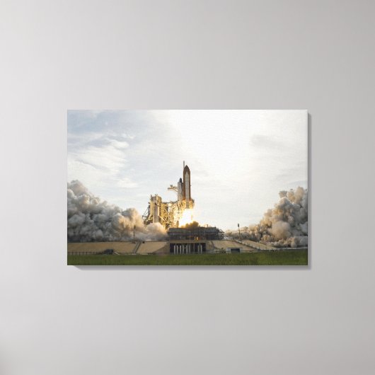 Space Shuttle Endeavour gaat van start 8 Canvas Afdruk (Voorkant)