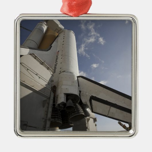 Space Shuttle Endeavour op het lanceerplatform 6 Metalen Ornament (Voorkant)
