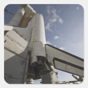 Space Shuttle Endeavour op het lanceerplatform 6 Vierkante Sticker