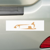 Space Shuttle in Swish Drawing Style Bumpersticker (Op auto)