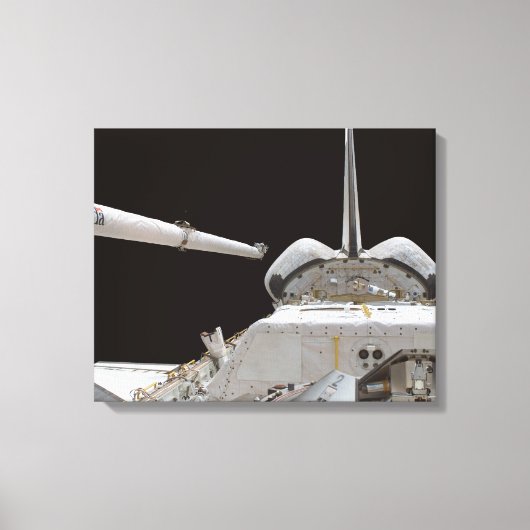 Space Shuttle-laadbay van Discovery Canvas Afdruk (Voorkant)