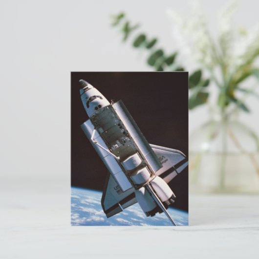 Space Shuttle met Open Cargo Bay Briefkaart (Staand voorkant)