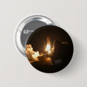 Space Shuttle Night Launch Poster Ronde Button 5,7 Cm (Voorkant /achterkant)
