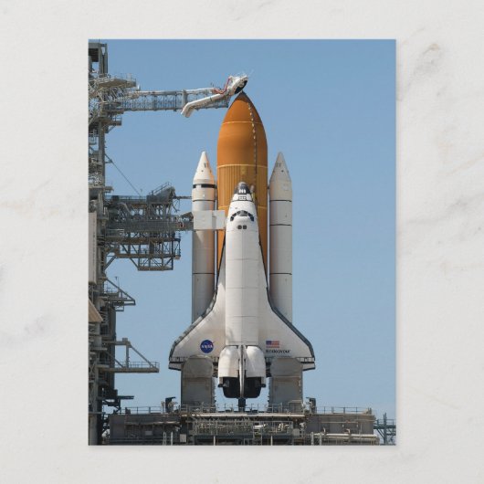 Space Shuttle op startpad Briefkaart (Voorkant)