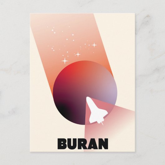 Space Shuttle ruimtekunst. Briefkaart (Voorkant)
