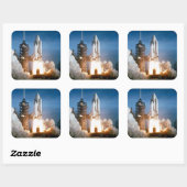 "Space Shuttle" Vierkante Sticker (Vel)