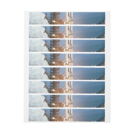 Space Shuttle waterlancering Adreslabel Wikkel (Vel)