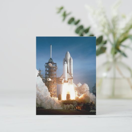 Space Shuttle waterlancering Briefkaart (Staand voorkant)