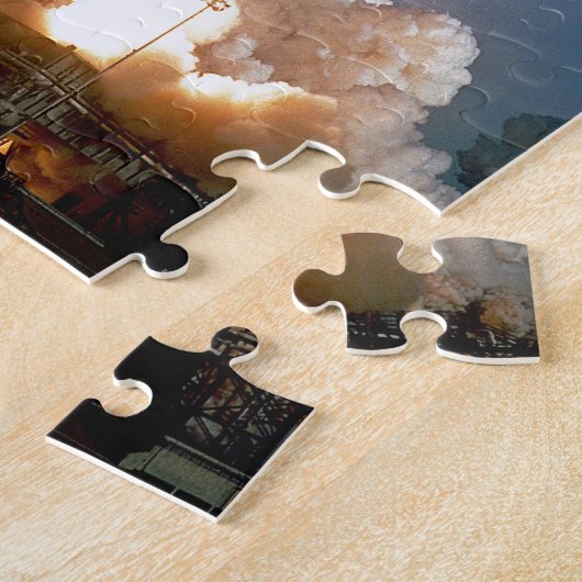 Space Shuttle waterlancering Legpuzzel (Zijkant)