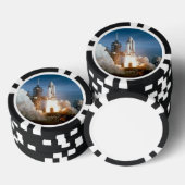 Space Shuttle waterlancering Pokerchips (Opstapeling)