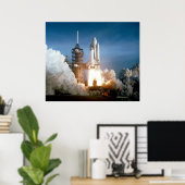 Space Shuttle waterlancering Poster (Thuiskantoor)