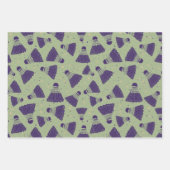 Space Shuttlecock roze groen Inpakpapier Vel (Voorkant 3)