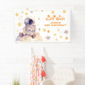 Space Stars & Astronauten Kinderen verjaardag Spandoek (Insitu)