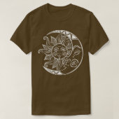 Space Stars Constellation Retro Sun Moon Cool Cosm T-shirt (Design voorkant)