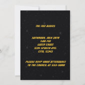 Space Stars Gold Black Galaxy Invitations (Dos)