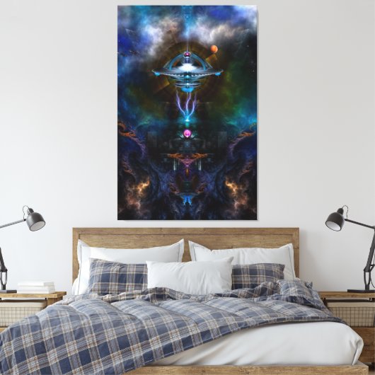 Space Station Ansarious Canvas afdrukken (Insitu (Slaapkamer))